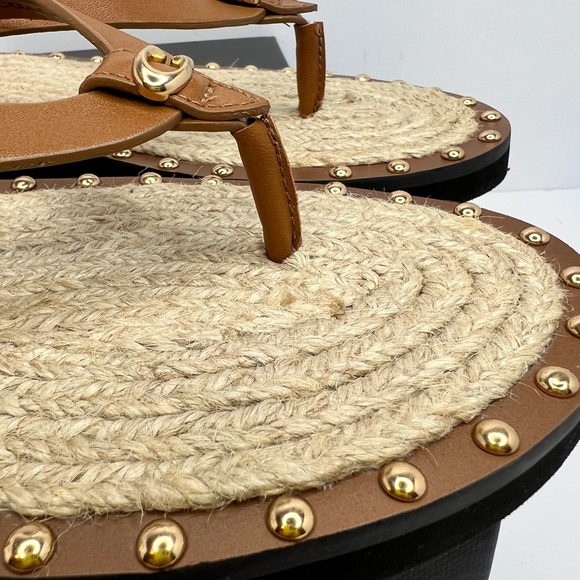 COACH LADIES SANDALS, “GRACEY LEATHER,” “PENNY COLOR” (camel) SIZE 9.5 - Picture 12 of 16